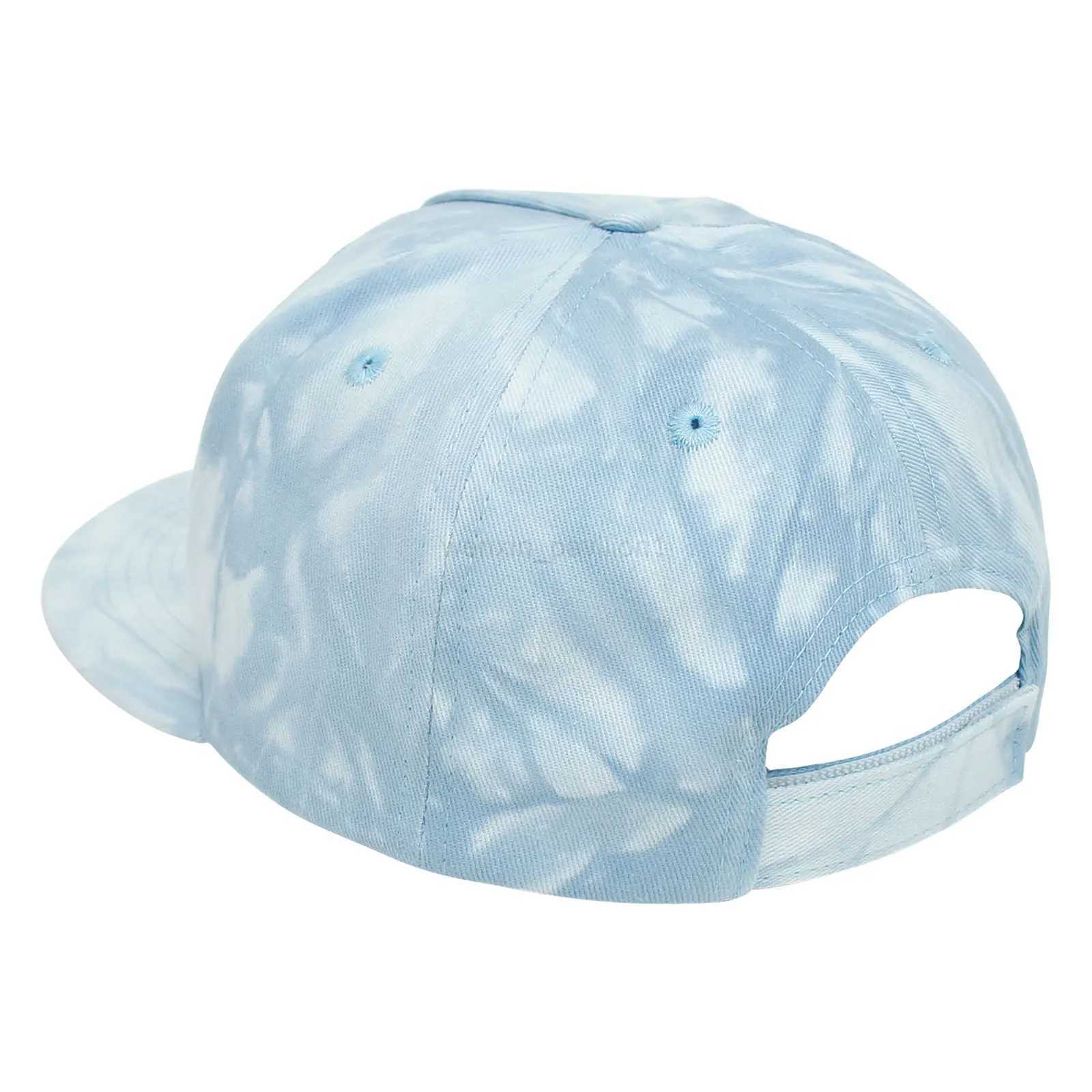 2022 Fashion Children Hip-Hop Hats Kids Boys Girls Solid Color/Tie-Dye Baseball Caps Toddler Outdoor Flat Brim Trend HatsXJ240729
