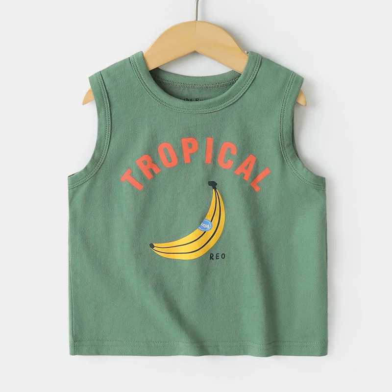 T-shirts Boys Pure Cotton Top Sleeveless Summer Childrens Clothing Childrens Sleeveless T-shirt Summer Kids ClothingL24729
