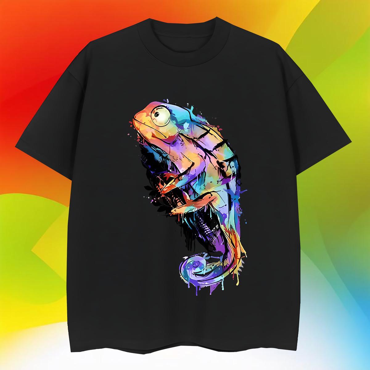 Soft Men Clothes T-Shirt 230g 100% Cotton Summer Casual colorful fish Custom Print Plus Size Crew Neck DIY T Shirts Men Top Tees