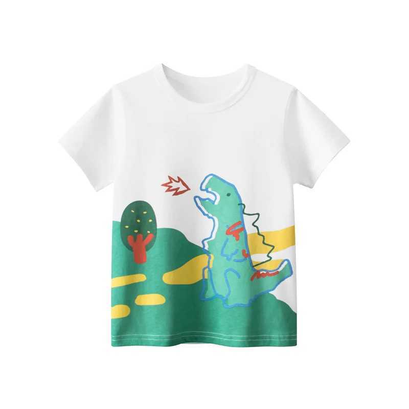 T-shirts 1-9T Dinosaur Print Boys T Shirt Cotton Summer Toddler Kid Tshirt Short Sleeve Clothes Infant Tee Top Childrens T Shirt OutfitL24729