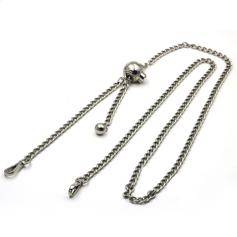 130cm Replacement Bag Strap with Copper Chain Wear Leather Strips High Quality Leather Metal Bag Chain Ladies Shoulder Strap 240729