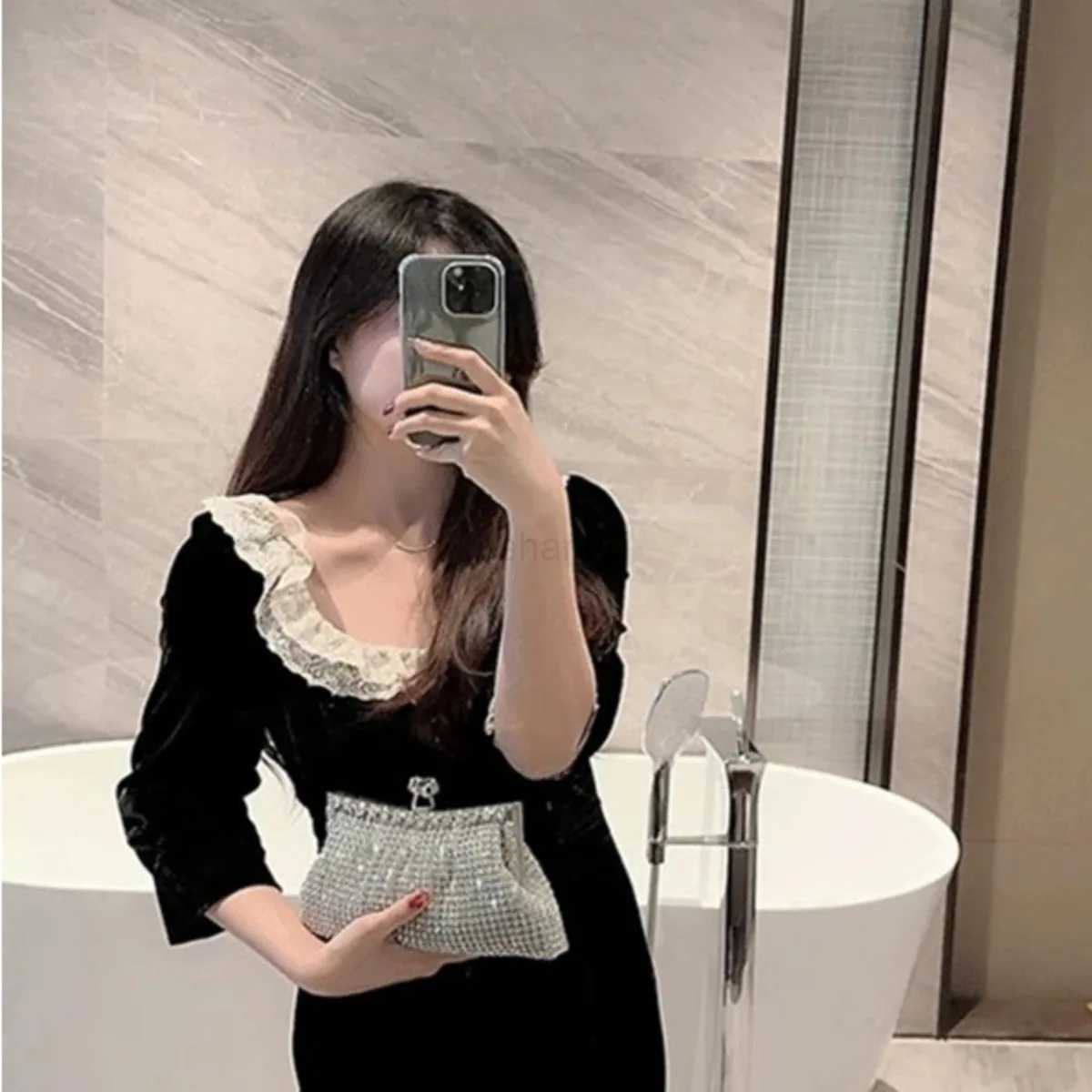 Women Luxury Rhinestone Evening Clutch Bag Detachable Chain Wedding Purse Prom Banquet Handbag Female Elegant Party Shoulder BagXJ240729