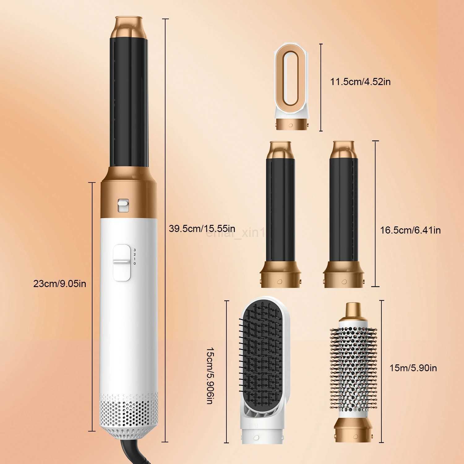 1000w Hair Deyer 5 In 1 Hair Styler With Curling Barrel Hot Air Brush Multifunctional Blow Dryer High Speed Ionic Hair DryersY240729