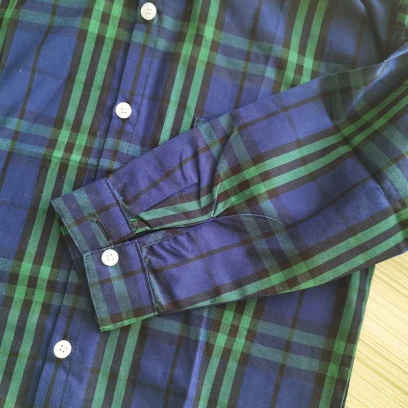 IENENS childrens plain weave shirt checkered shirt long sleeved childrens casual printed shirt loose cotton top fully matched spring new styleW240729