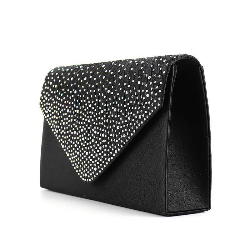 2023 Ladies Evening Clutch Bags Crystal Bling Handbags Wedding Party Envelope Clutch Wallet Fashion Womens Chain Shoulder BagsXJ240729