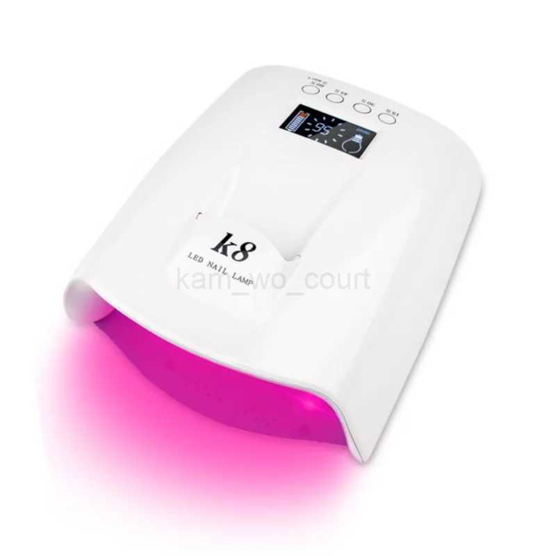 Rechargeable K8 Cordless 60W black UV LED Gel Nail Lamp with Led Light for women Nail salonM240729