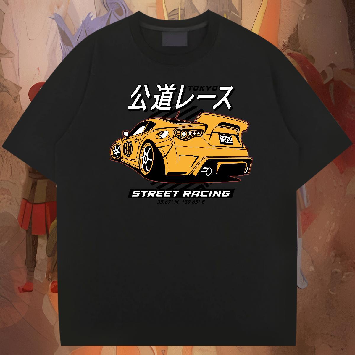 Brand Tshirts 100% Cotton 230g Hip Hop car DIY Logo Oversized Breathable Crew Neck 2024 Mens T Shirts Clothes