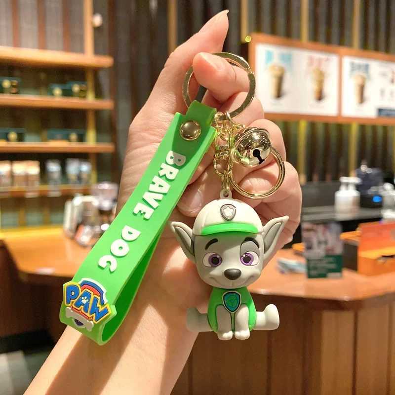 New Animated Cute Puppy Woof Paw Team Keychain Couple Keychain Bag Car Keychain Gift Wholesale patrol dollL240729