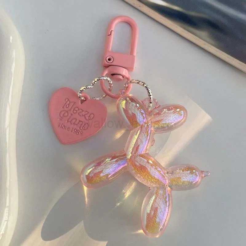 New Candy Color Balloon Dog Keychain for Girls Creative Balloon Dog Phone Chain Key Buckle Accessories Bag Pendant ToysL240729
