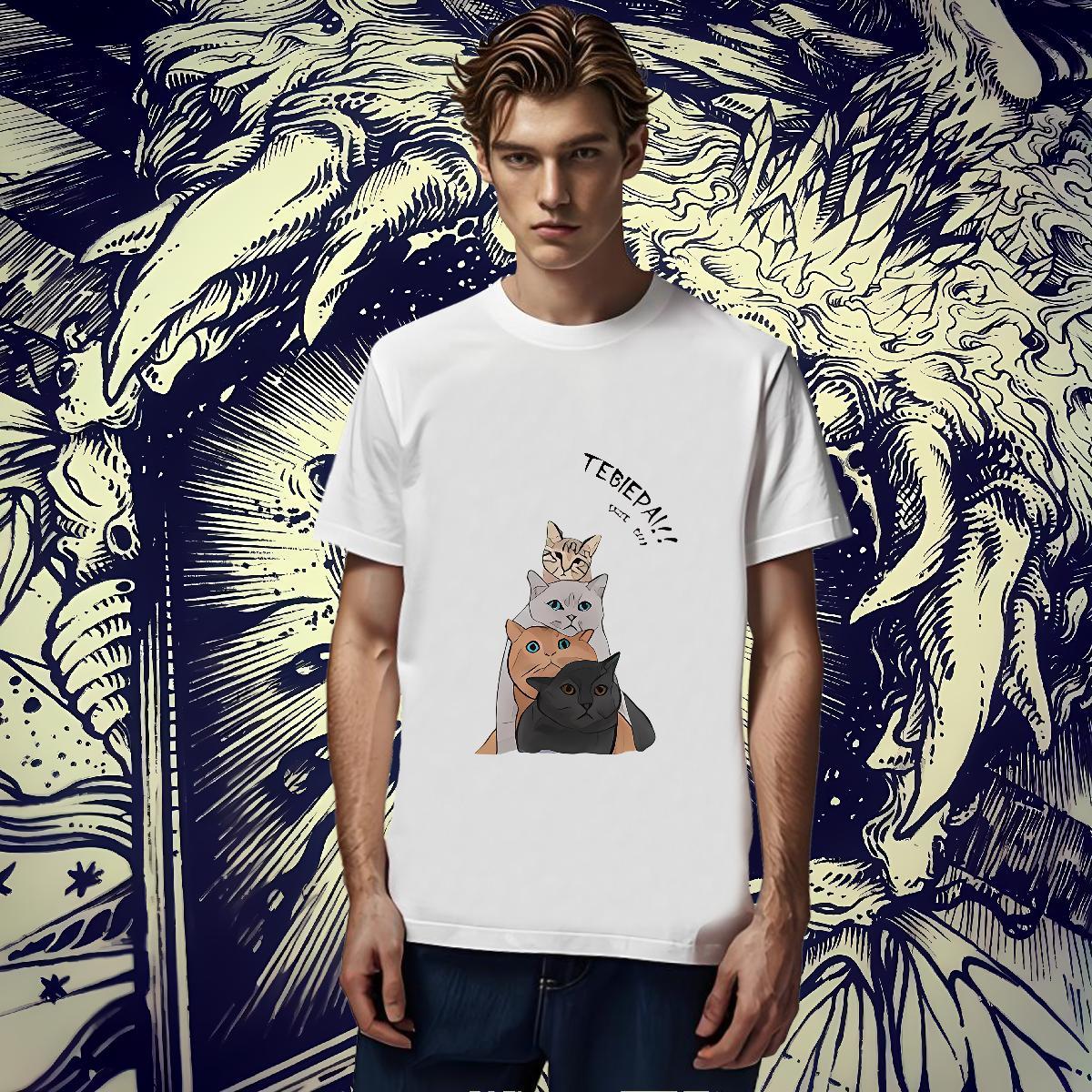 High Quality Men Tees 230g Pure Cotton Daily Outfit cute Custom Printing Breathable Short Sleeve Fashion New Man T Shirts Top Tees