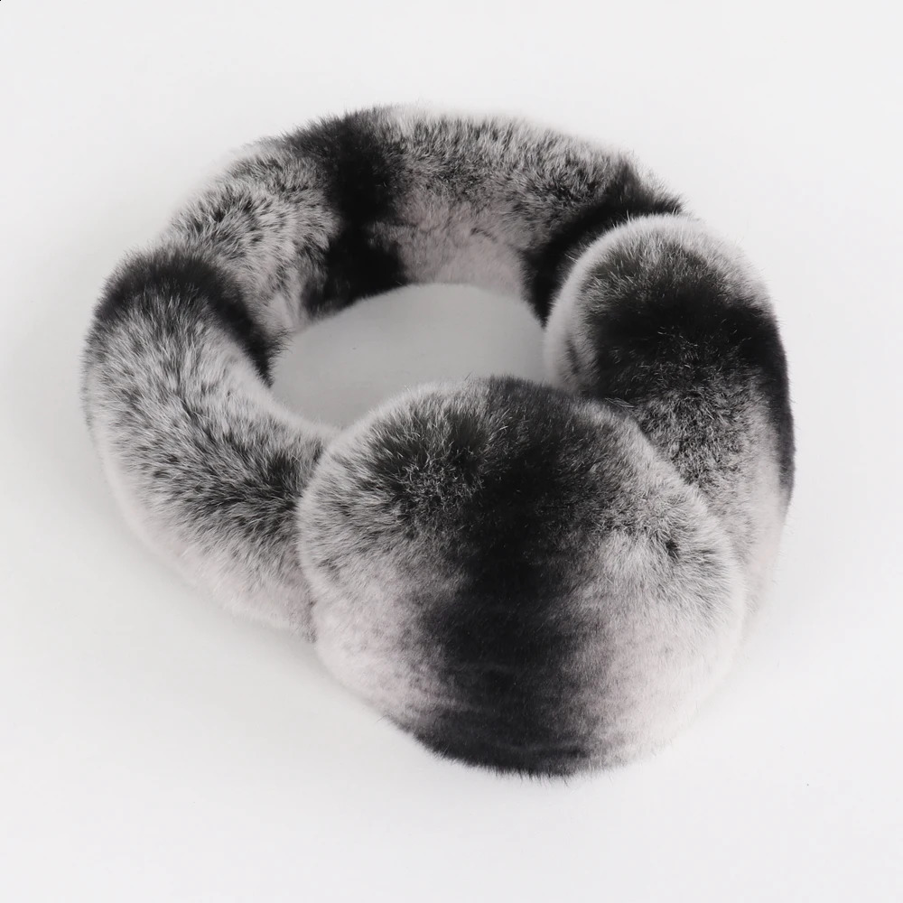 Real Fur Earmuffs Winter Russian Women Warm Genuine Rex Rabbit Fur Earmuff Fashion Lovely Natural Fur Earflaps Wholesale Retail 240724