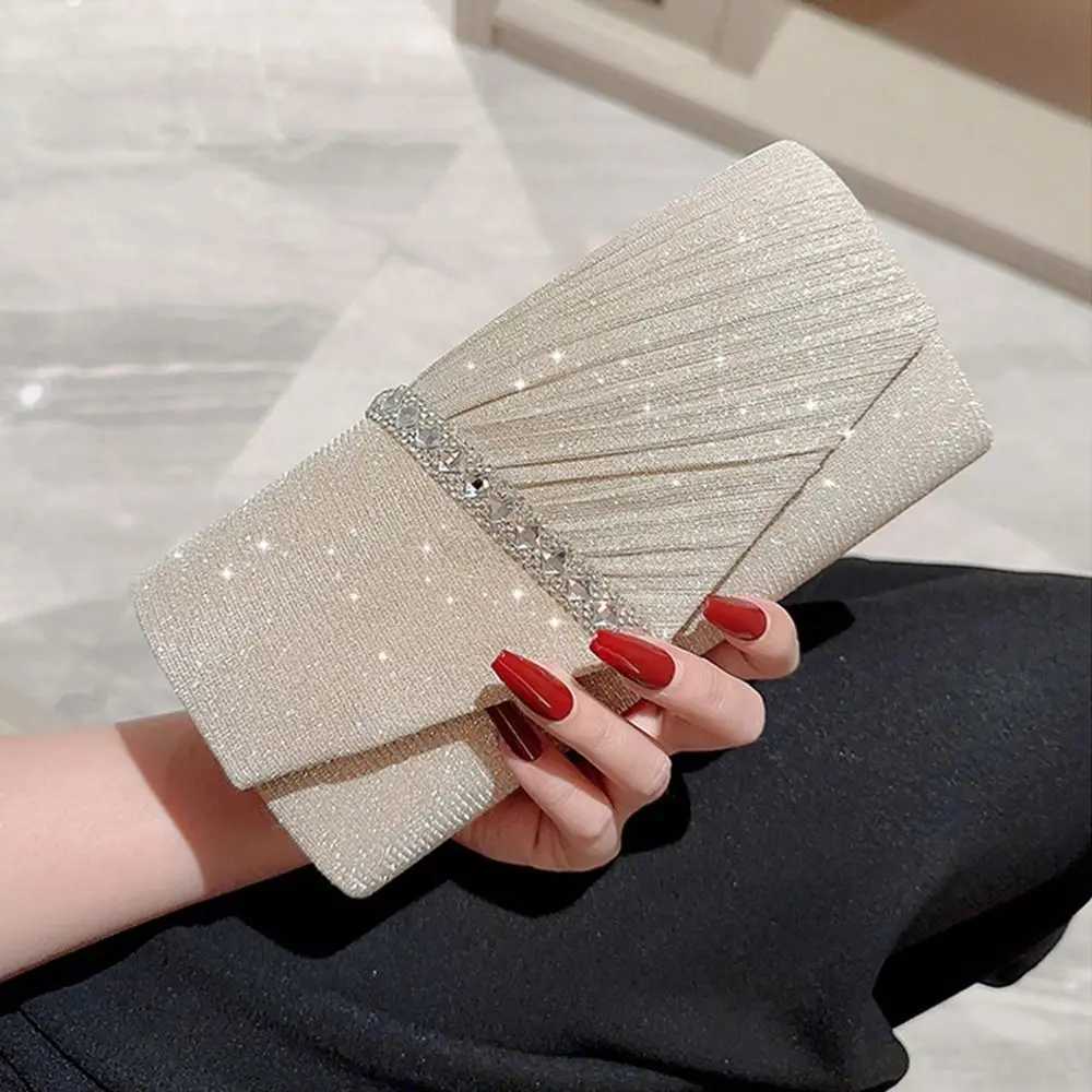 Fashion Ladies Luxury Sequins Clutches Evening Bags Glitter Banquet Handbags Women Chain Shoulder Bag Dinner Bag Wedding PartyXJ240729