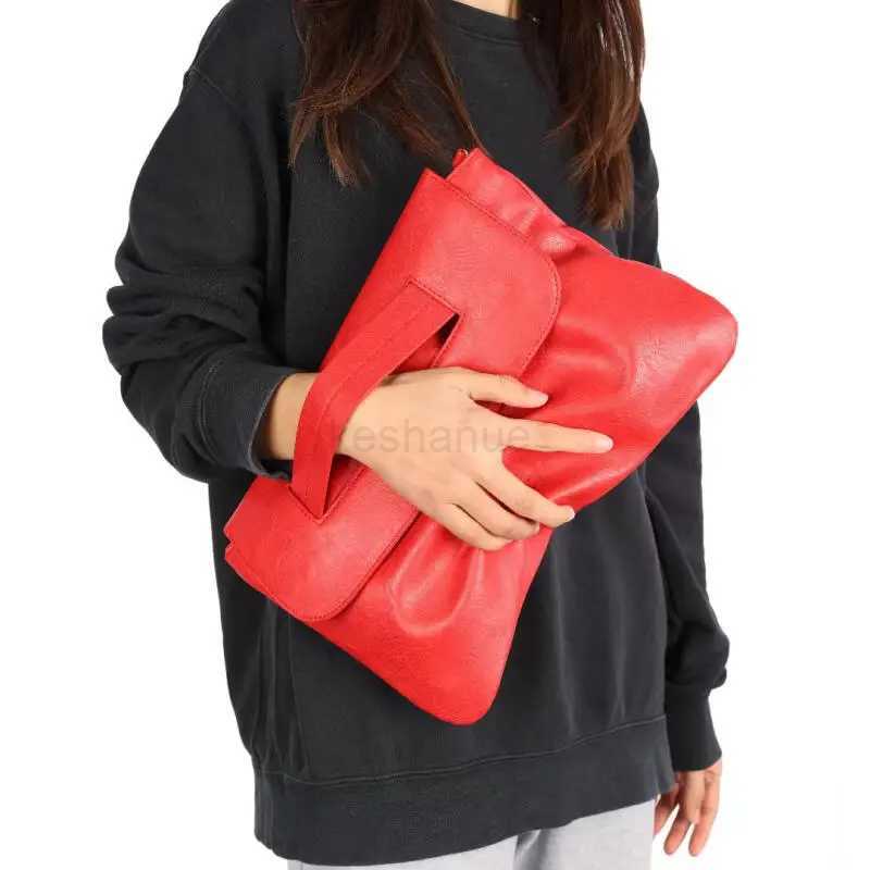 Womens Clutch Bags Solid Color PU Leather Envelope Bags Ladies Commuter Business Large Capacity Handbags Banquet Party BagsXJ240729
