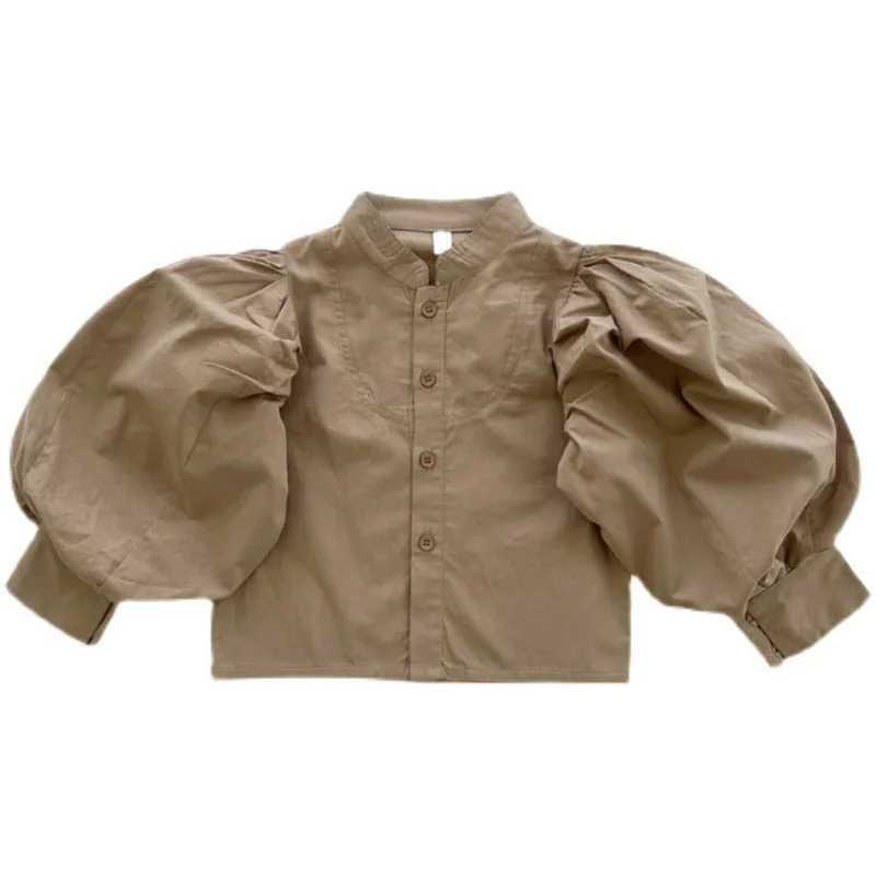 Womens stand up collar puff pajamas fashionable European and American style 2024 spring/summer new clothingW240729