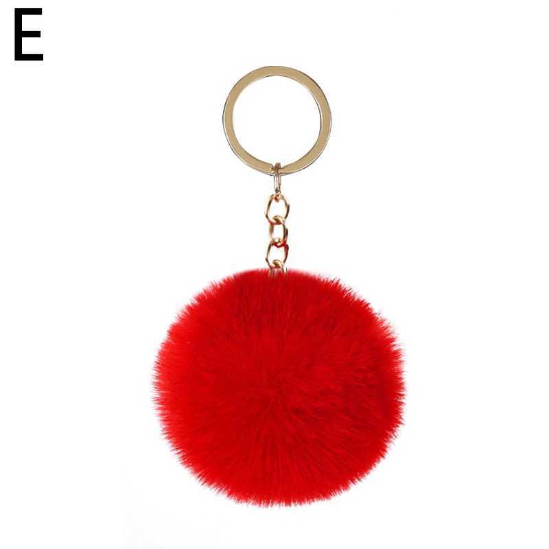 Fluffy Keyrings Soft Plush Charm Buckle Faux Colorful Rabbit Pompom Keychain Ball for Women and Girls Bag Pendant Jewelry DIYL240729