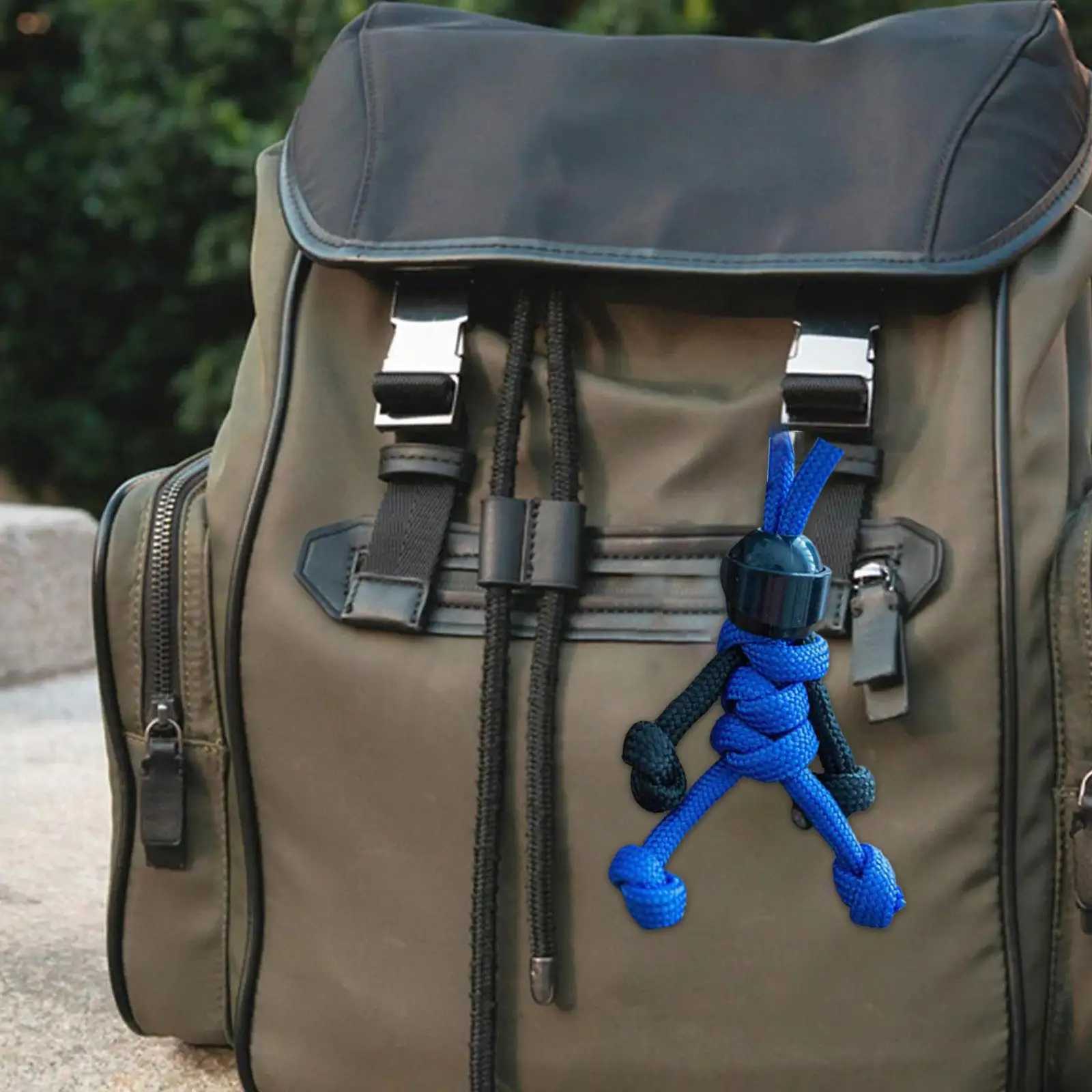 Handmade Compile Building Block Keychain Helmet Doll Backpack Pendant Accessories Car Biker Keyring Set Backpack Decor CraftsL240729