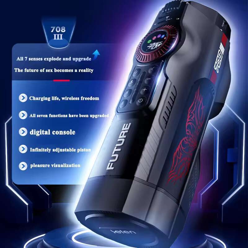 New Leten Future 708 III Totem Male Automatic Masturbation Oral Sex Toys Telescopic Smart Voice Heating Adult Men Sex Machine
