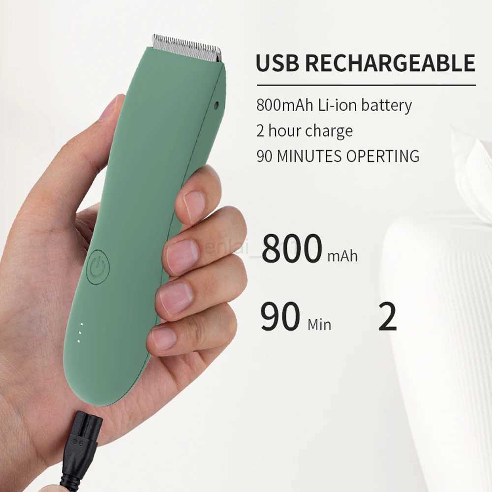 Body Hair Trimmer Shaver for Men Ball Trimmer for Groin Pubic Replaceable Ceramic Blade Groomer Electric Razor Waterproof ClippeY240729