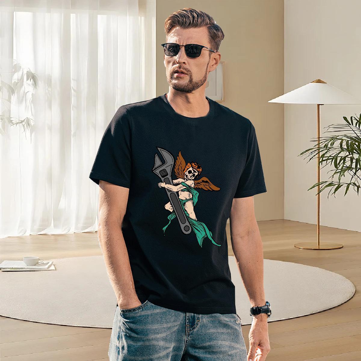 High Quality Men Tshirts 230g Pure Cotton Casual Beach ET Oversized 3XL 4XL Breathable Soft Classic Men T Shirts Tops