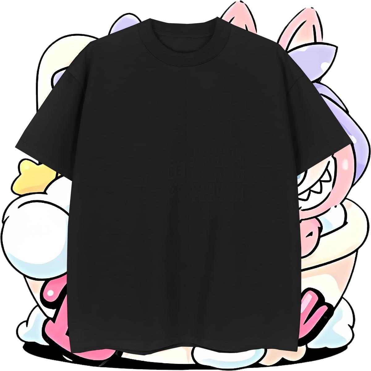 Cool Design Men Tshirts 230g Cotton Summer Casual letter Anime Print Round Neck Short Sleeve Fashion Casual T Shirts Men Wear