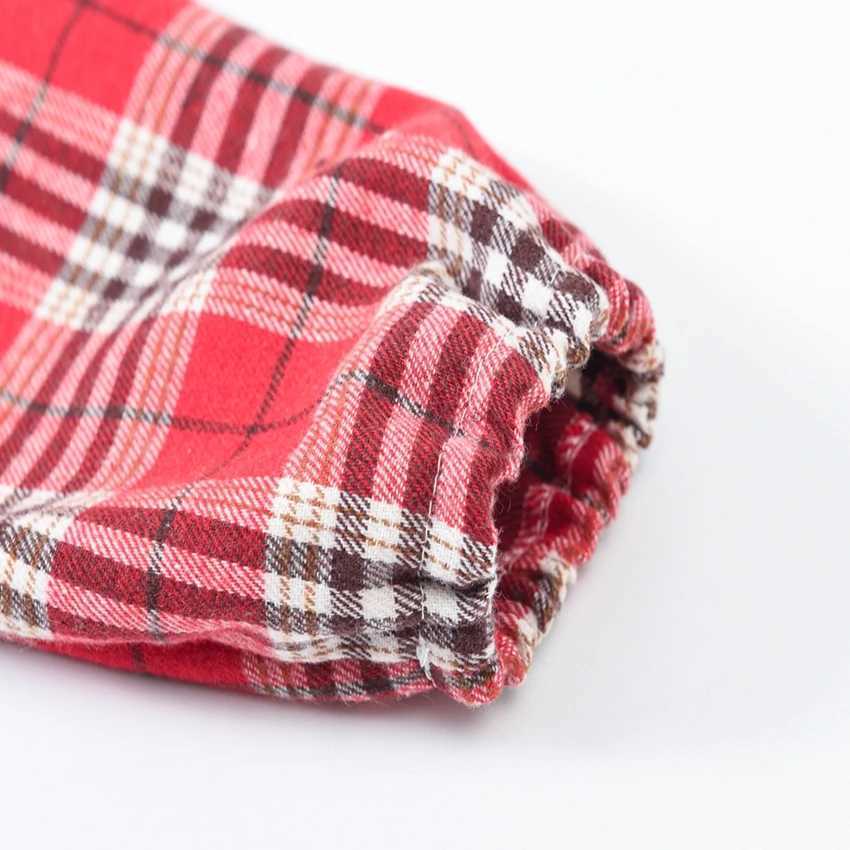 Joker Plaid striped shirt multi colored casual girl cute western doll collar long sleeved shirtW240729