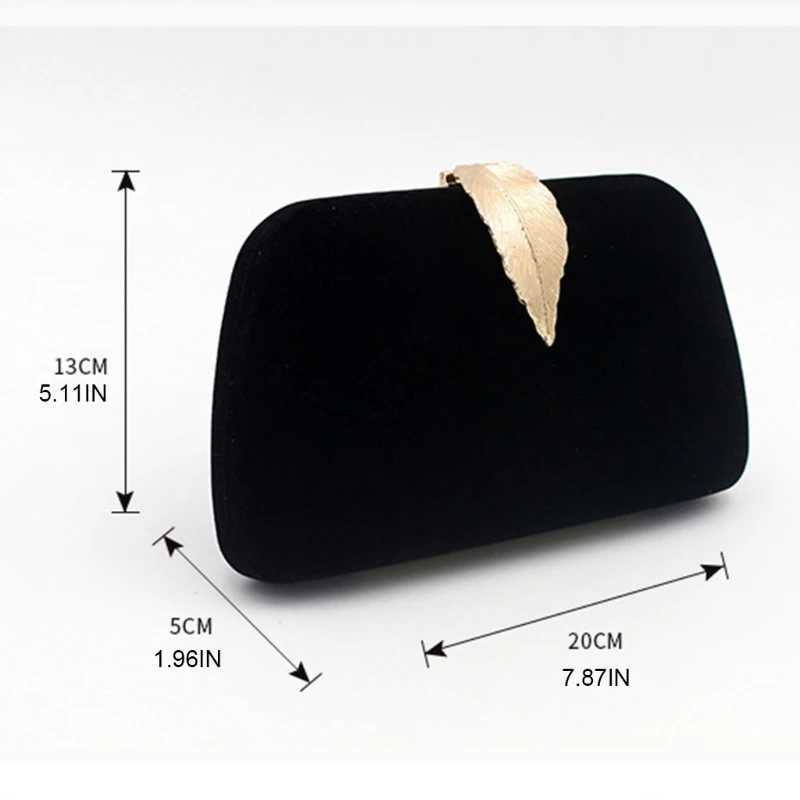 Evening Handbag Chain Clutch Bag Leaf Buckle Dinner Party Prom PurseXJ240729