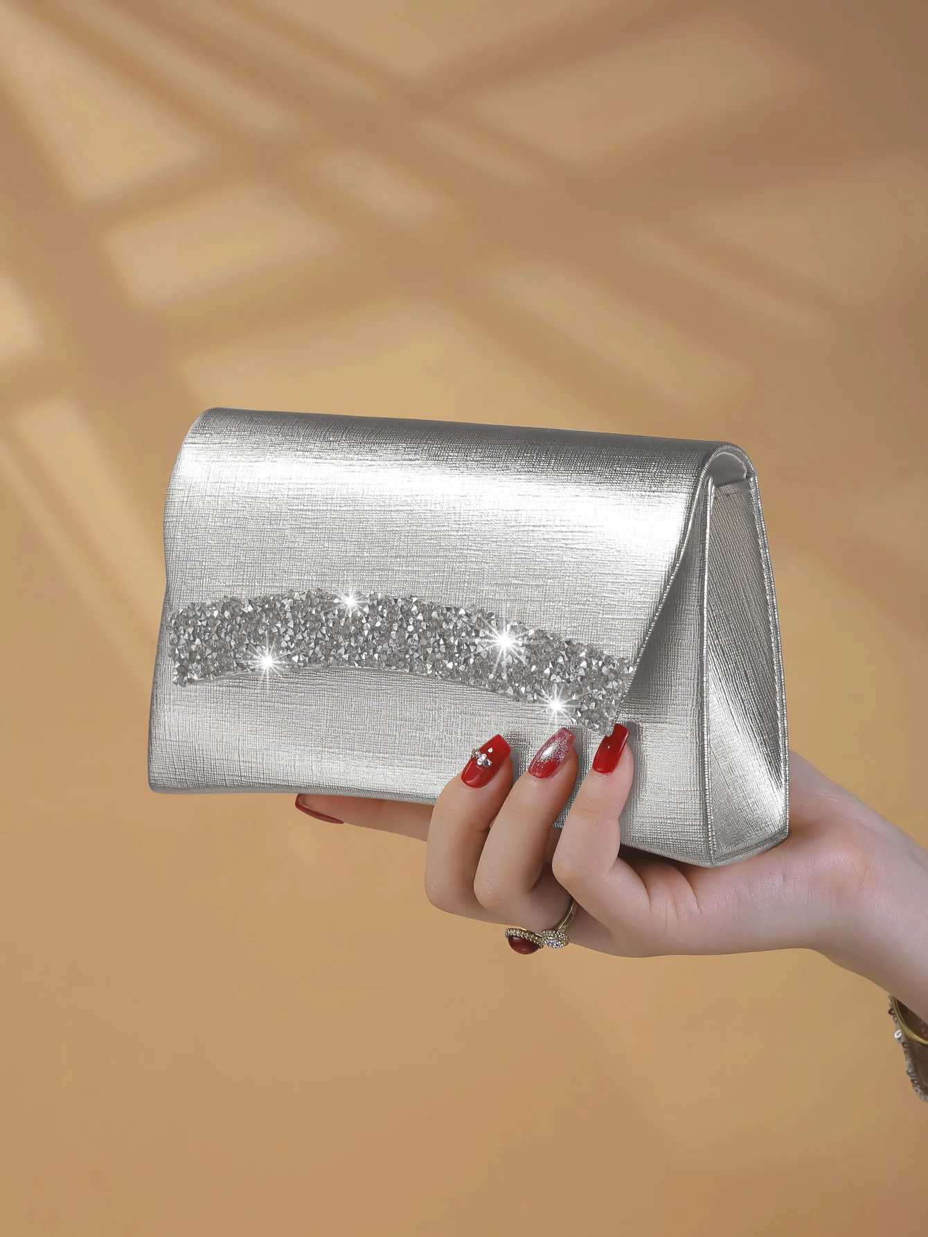 Glamorous Elegant Exquisite Quiet Luxury Sequin Stylish Luxury Shiny Glitter Clutch Bag For Evening Party Evening BagXJ240729
