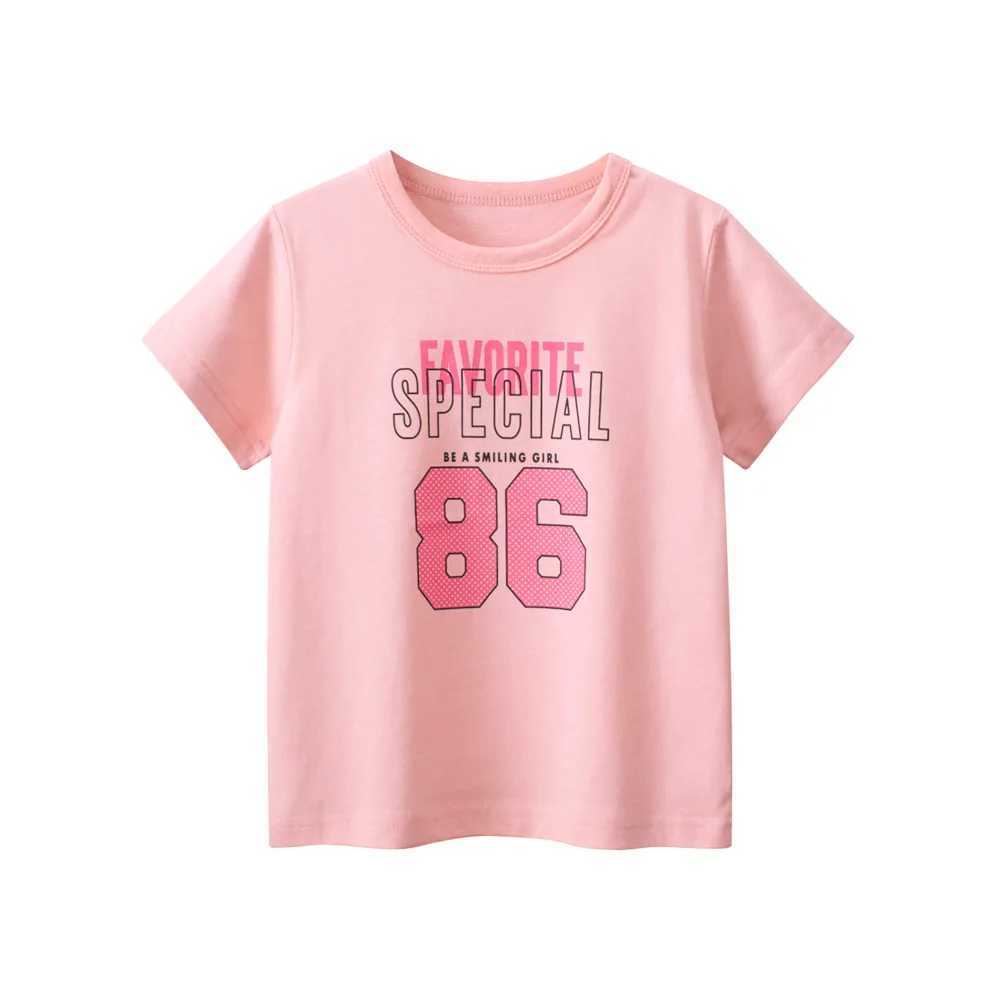 T-shirts 1-9T Toddler Kid Baby Girl T Shirt Summer Clothes Short Sleeve Infant Tshirt Basic Tee Top Children Sweet OutfitL24729