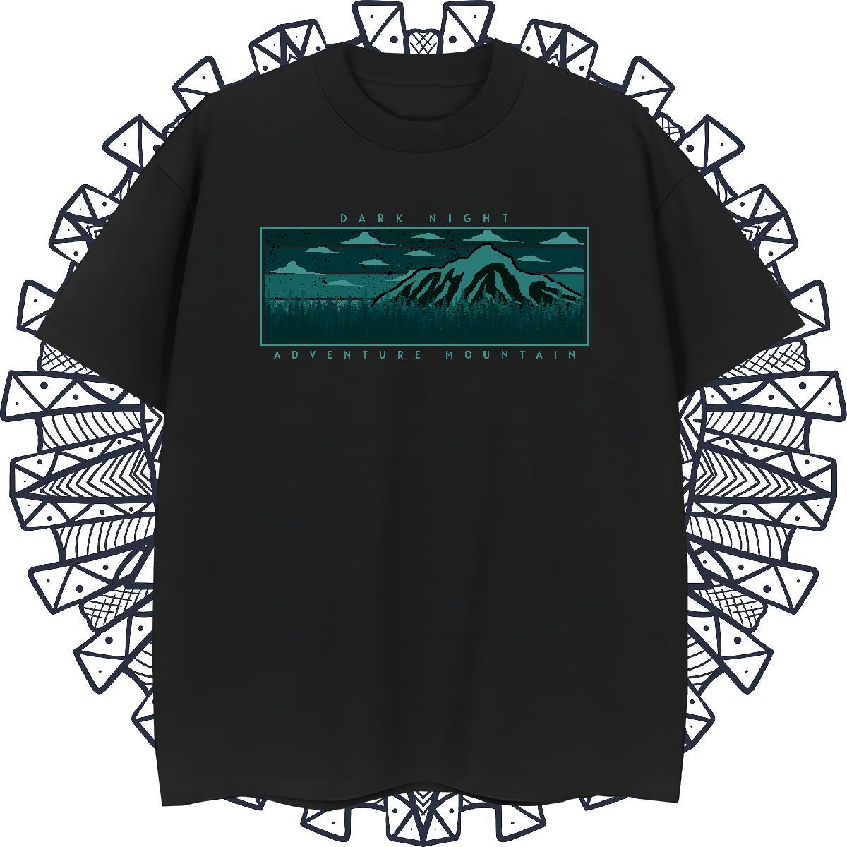 Comfortable Men Tshirts 230g 100% Cotton Street mountains Skull Breathable Crew Neck Customized Men T Shirts Tops Shirt