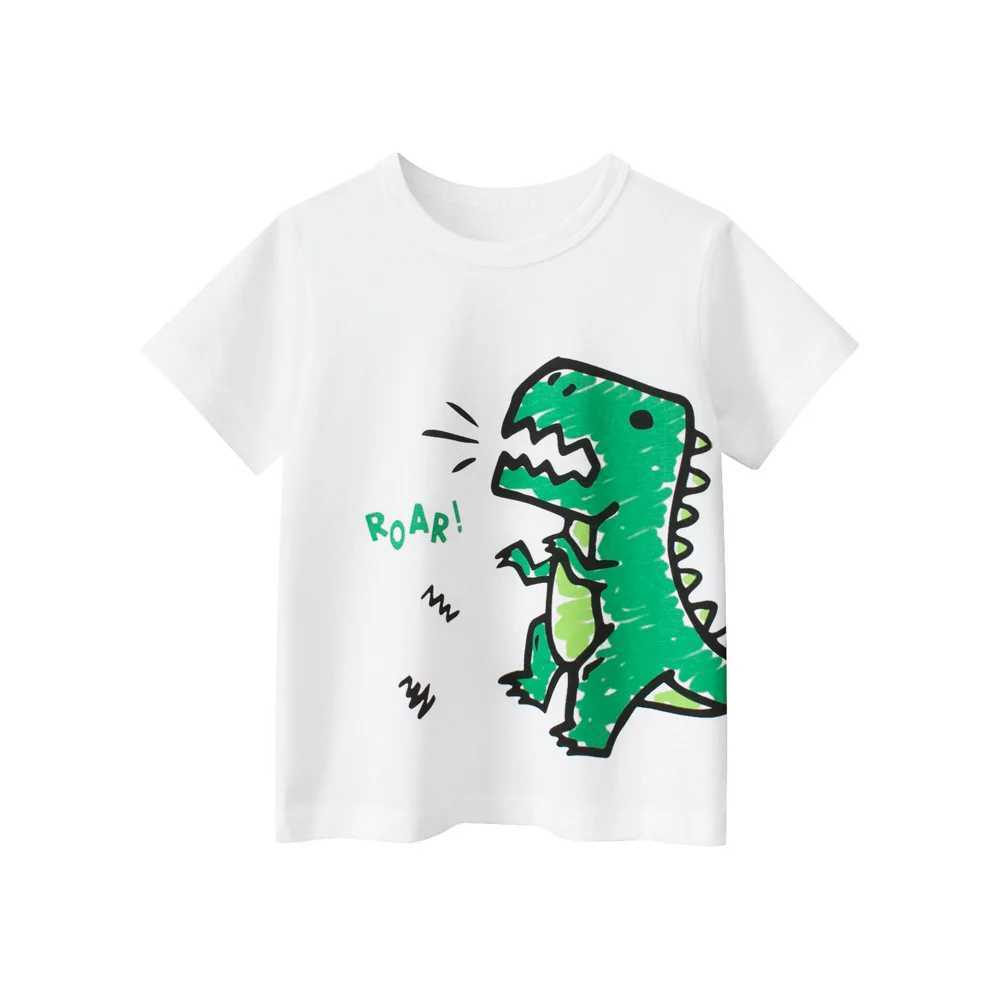T-shirts Dinosaur Graffiti Boy T Shirt Toddler Kid Baby Clothes Cotton Tee Top Casual Cute Childrens Tshirt Short Sleeve OutfitL24729
