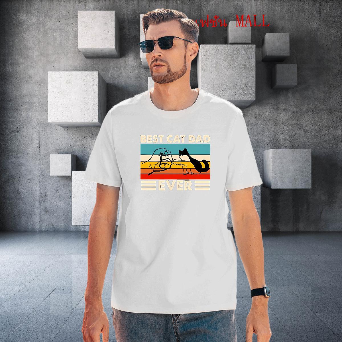 TOP Quality Men Tshirts 230g Pure Cotton Beach cat Oversized 3XL 4XL Short Sleeve O-Neck Custom T-Shirts for Men Tees Shirts