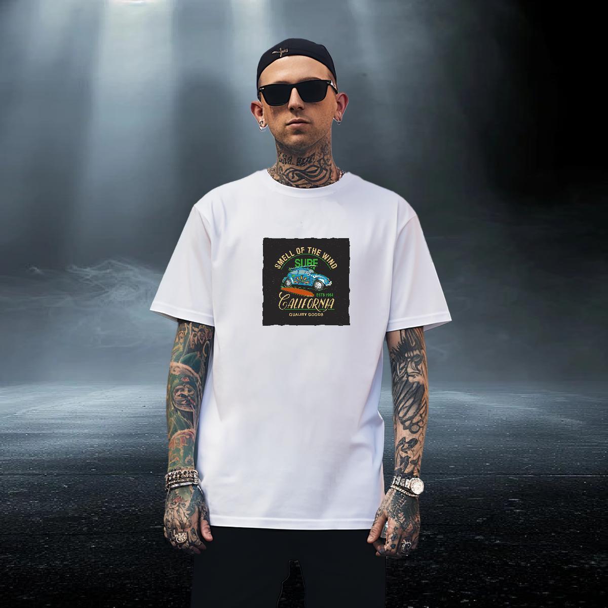 TOP Quality Men Clothes T-Shirt 230g 100% Cotton Sports Casual car Anime Crew Neck Designer Fashion T Shirt For Man Tees