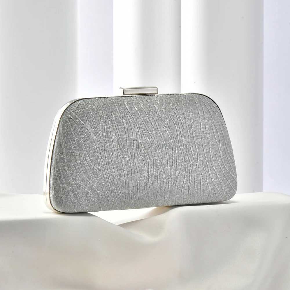 Luxury Patterned Pleated Shiny Evening Gift Bag Party Dinner Wedding Ladies clutch bagXJ240729