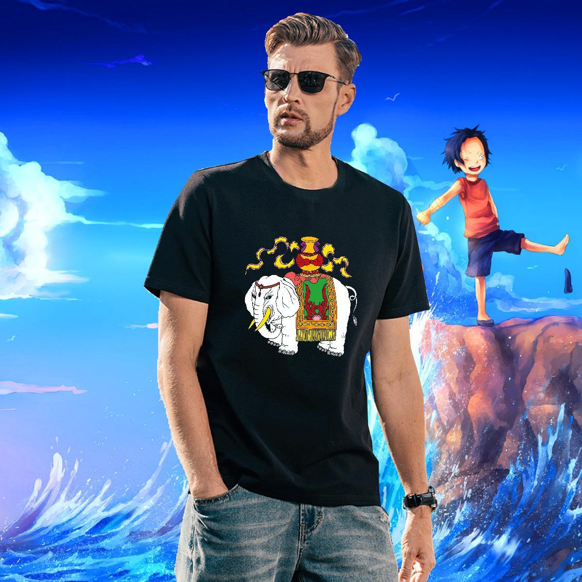 Designer Men Tops Tees 230g 100% Cotton Summer Casual elephant Skull O Neck Short Sleeves DIY Man T Shirts Clothings