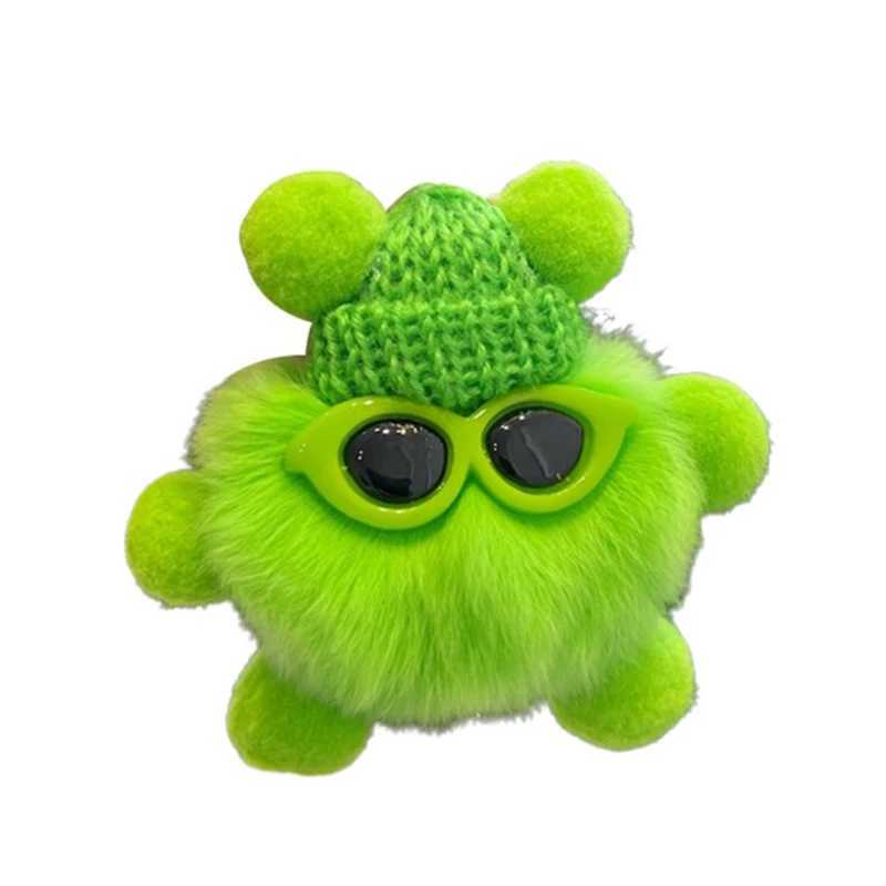 Mini Rex Rabbit Keychain Fluffy Key Chains Trinkets Pom Keychain Trinket Pompons KeychainsL240729