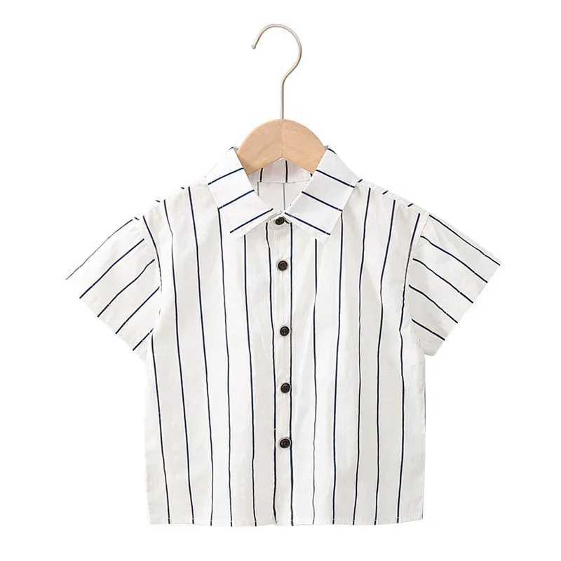 2024 Childrens Clothing Flower Shirt Summer Holiday Beach Boys Short sleeved Printed Casual Shirt Top 2 to 12 Year Old Childrens ShirtW240729