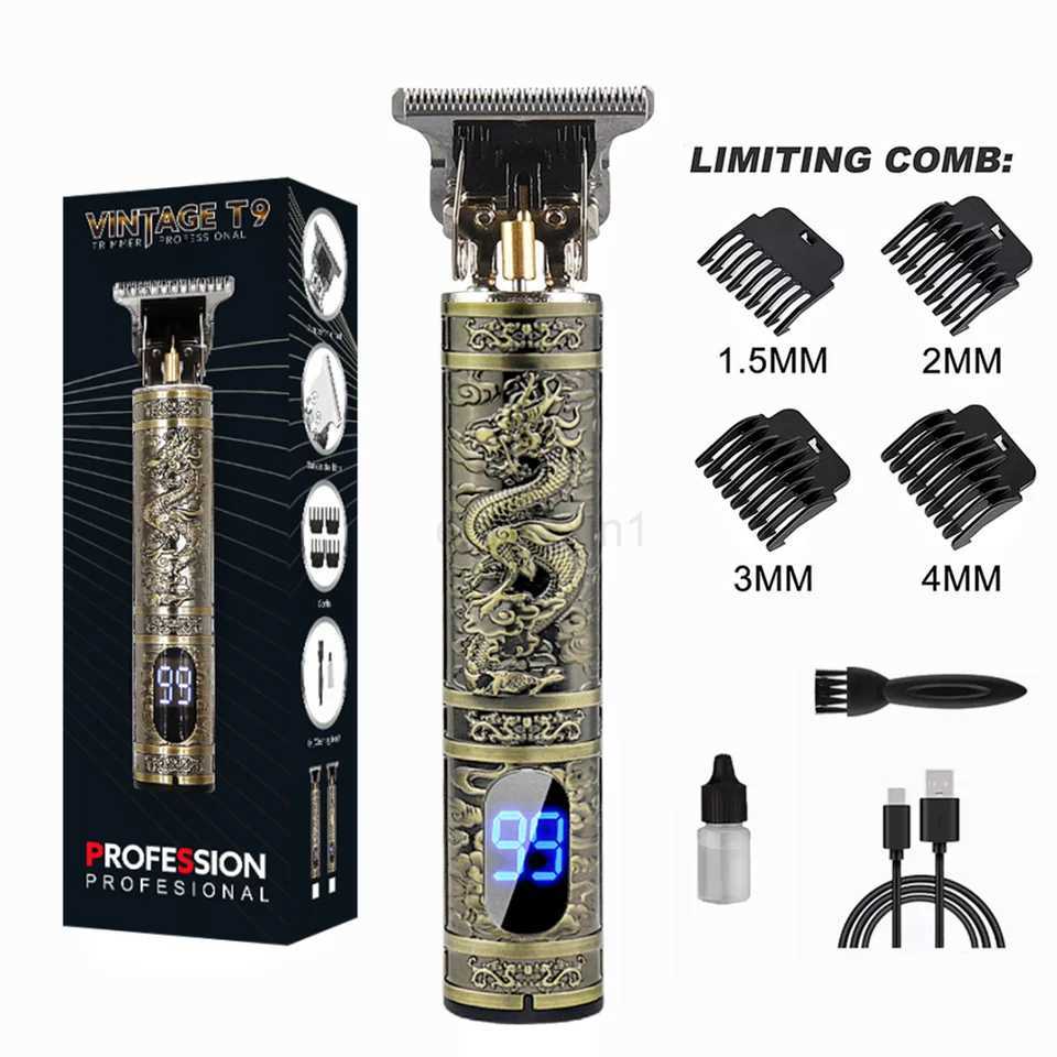 LCD Display T9 Electric Hairber 0mm Shaver Hair Trimer Home Appliances Travel Barber Razors Shaving Machine for Men Trimmer ManY240729