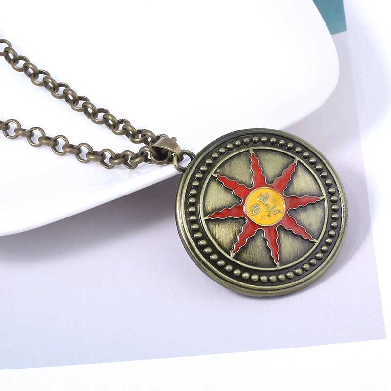 Dark Souls Sun Knight Shield Keychain High Quality Vintage Metal Keyring torque Men Car Accessories JewelryL240729