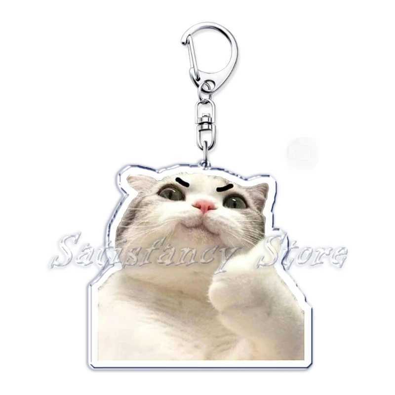 Cute Bread Cat Funny Meme Key Chain Keychains Ring for Accessories Bag Pendant Keyring Jewelry Fans Love GiftsL240729