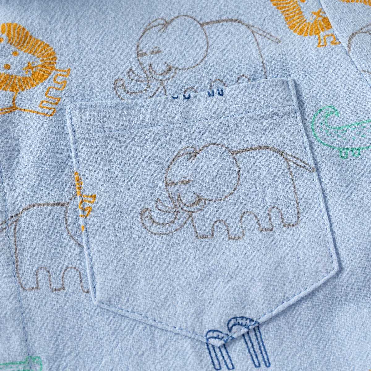 Cute animal boy shirt childrens cotton top long sleeved childrens clothingW240729