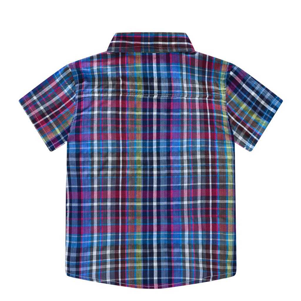 Childrens clothing boys checkered shirt childrens high-qualityW240729