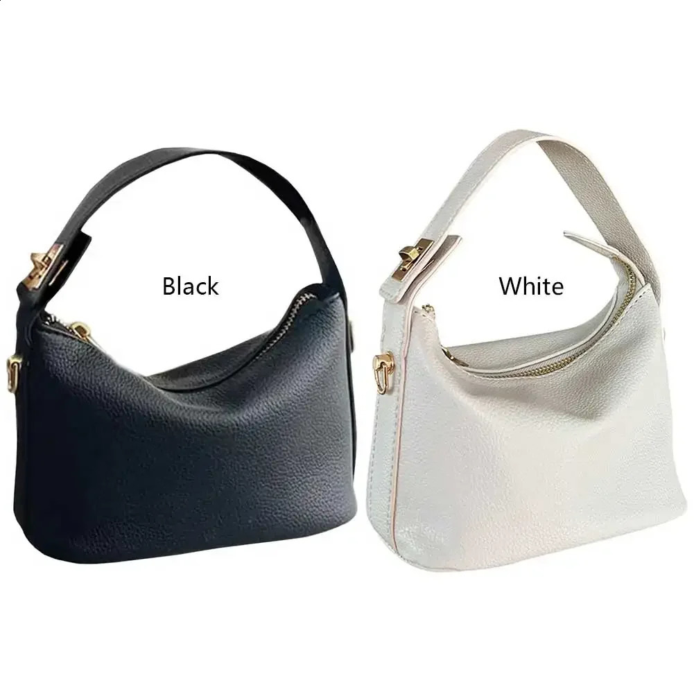 Women Versatile Small Shoulder Bag Zipper Closure PU Leather Mini Bag Chic Style Mini Purses Underarm Bag All-Match Shoulder Bag 240729