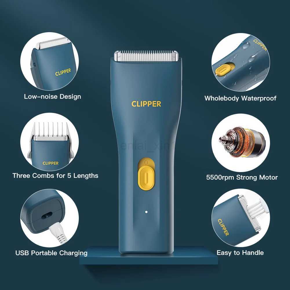 2024 Electric Body Groomer Pubic Hair Trimmer for Men Balls Shaver Clipper Male Sensitive Private Parts Razor Sex Place Face CutY240729 - view 4