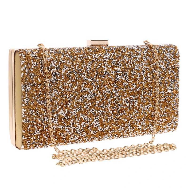 Women Bag Evening Clutch Bag Diamond Sequin Wedding Clutch Purse and Handbag Party Banquet Chain Shoulder BagXJ240729