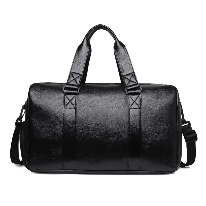 Retro travel bag sports bike training PU waterproof fitness bag 240904