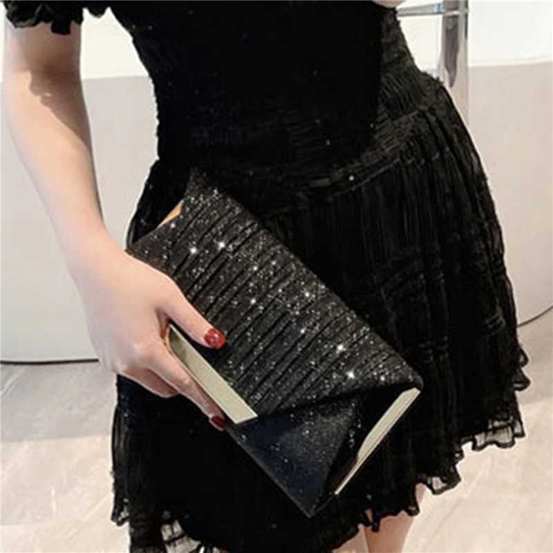 Women Exquisite Evening Bag Party Banquet Glitter Purse Lady Elegant Wedding Clutches Handbag Female Cocktail Chain ShoulderXJ240729