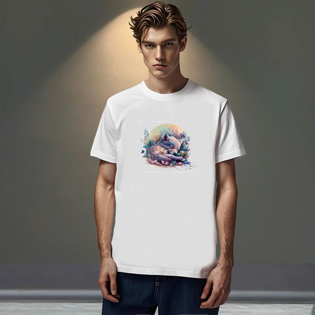 Cool Design Mens Tshirts 230g Cotton Beach wolf Customized Print Breathable Soft Brand T Shirts Men Clothings
