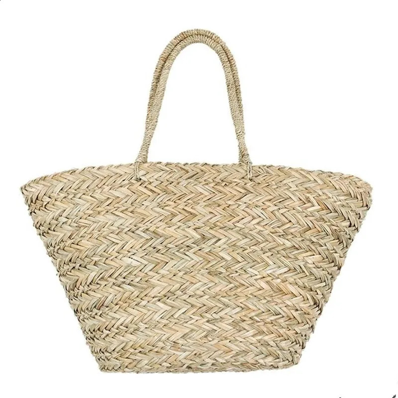 Summer Women Durable Weave Bag Shoulder Bag Casual Round Rattan Straw Bags Bohemia Style Circle Travel Bag 240729