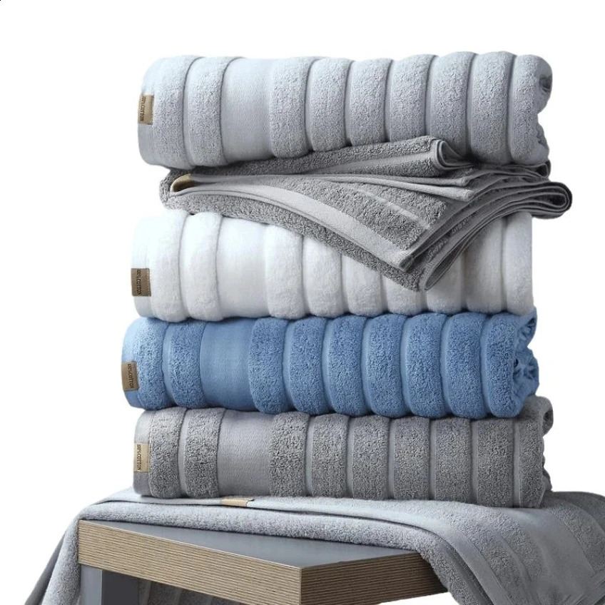 Large 100% Cotton Bath Towels Household pure cotton towel bathroom face towel strong absorbent soft do adult face wash bath 240729