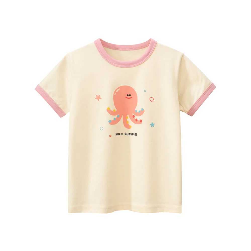 T-shirts 1-9T Summer Todder Kid Tshirt Baby Girl Clothes Cotton Infant T Shirt Short Sleeve Basic Tee Top Casual Chilrens OutfitL24729